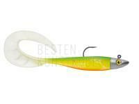 Gummifishe Delalande Zand Curly 12cm + jig head 14g - 99 - FIRE TIGER BESTEN KUNSTKODER Angelshop