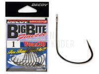Haken Decoy BigBite Finesse Worm20 NS BLACK - #2/0 BESTEN KUNSTKODER Angelshop