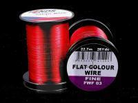 Hend Flat Colour Wire Fine - BRIGHT RED BESTEN KUNSTKODER Angelshop