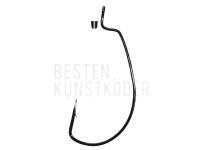 Haken Gamakatsu Worm Offset EWG with Silicon Stopper NS Black #2 BESTEN KUNSTKODER Angelshop
