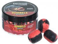 Jaxon Dumbels Duo Color Sinking Method Feeder 50g 8/10mm - Strawberry-Halibut BESTEN KUNSTKODER Angelshop