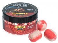 Jaxon Dumbels Duo Color Sinking Method Feeder 50g 8/10mm - Strawberry-Cream BESTEN KUNSTKODER Angelshop