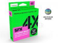 Geflochtene Schnüre Sufix SFX 4 Carrier Braid MultiColor 300m 0.285mm BESTEN KUNSTKODER Angelshop