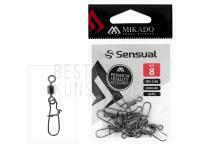 Mikado Rollwirbel mit Spinnkarabiner #8 - Black Nickel