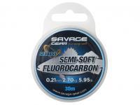 Fluorocarbon Schnüre Savage Gear Super Soft Fluorocarbon SeaBass Clear 30m 0.35mm 6.72kg 14.81lb BESTEN KUNSTKODER Angelshop