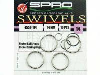 Sprengringe Spro Nickel Splitrings 14mm BESTEN KUNSTKODER Angelshop
