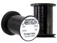 Semperfli Perdigon Body 30m 32yds 0.4mm 1/69" - Transluscent Black BESTEN KUNSTKODER Angelshop