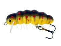 Wobbler Microbait Maggot 33mm - Strip Yellow BESTEN KUNSTKODER Angelshop