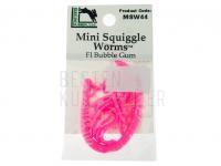 Hareline Mini Squiggle Worms - Fl Bubble Gum BESTEN KUNSTKODER Angelshop