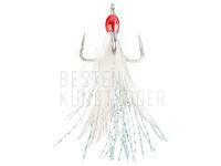 Mustad In-Line Triple Grip Feathered White - #4 BESTEN KUNSTKODER Angelshop