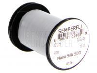 Thread Semperfli Nano Silk 50D 12/0 100m 109yds - White BESTEN KUNSTKODER Angelshop