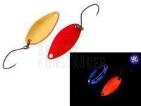 Forellen Blinker Nories Masukuroto Sofia 1.2g 22mm - #001 (Fluo- Red / Gold) BESTEN KUNSTKODER Angelshop