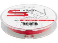 Geflechtschnur Dragon S-Braid X8 H-Vis Red 150m - 0.18mm BESTEN KUNSTKODER Angelshop