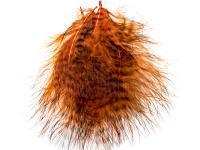 Feather Grizzly Marabou - Hot Orange Fl. / black grizzled BESTEN KUNSTKODER Angelshop