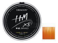 Geflochtene Schnüre Dragon HM X8 P.E. Braid Fluo Orange 135m 0.08mm BESTEN KUNSTKODER Angelshop