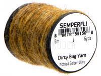 Semperfli Dirty Bug Yarn 5m 5yds - Mottled Golden Olive BESTEN KUNSTKODER Angelshop