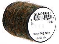 Semperfli Dirty Bug Yarn 5m 5yds - Mottled Olive BESTEN KUNSTKODER Angelshop