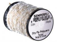 Semperfli Dry Fly Polyyarn 3.6m 3.9yds - Mottled Beige & Orange BESTEN KUNSTKODER Angelshop