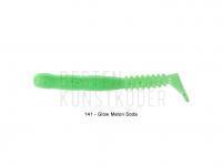 Gummifisch Reins Rockvibe Shad 3 inch - 141 Glow Melon soda