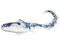 Gummifisch Relax Super Banjo 3 inch - L100 White, Clear-Blue, Black Glitter, Laminated