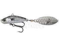 Jig Spinner Savage Gear 3D Sticklebait Tailspin 8cm 18g - Black Silver BESTEN KUNSTKODER Angelshop