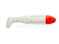 Gummifishe Delalande Skeleton 8cm - 61 BLANC TETE ROUG BESTEN KUNSTKODER Angelshop
