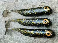 Gummifische Great Fish GF1 49mm 1g - no scent - black&gold BESTEN KUNSTKODER Angelshop