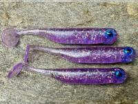 Gummifische Great Fish GF1 49mm 1g - no scent - glitter light purple BESTEN KUNSTKODER Angelshop