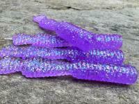 Gummifische Great Fish GF2 Leech 60mm 1.8g - no scent - glitter light purple BESTEN KUNSTKODER Angelshop