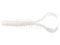 Gummifishe Mustad AJI Worm Chiki-Chiki 1.7" 4.3cm - White Glow Glitter BESTEN KUNSTKODER Angelshop