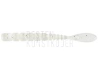 Gummifishe Mustad AJI Worm Fla-Fla 2" 5cm - White Glow Glitter BESTEN KUNSTKODER Angelshop