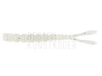Gummifishe Mustad AJI Worm Pilo-Pilo 2" 5cm - White Glow Glitter BESTEN KUNSTKODER Angelshop