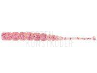 Gummifishe Mustad AJI Worm Plu-Plu 2" 5cm - Clear Red Glitter BESTEN KUNSTKODER Angelshop