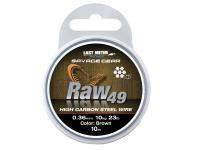 Savage Gear Raw 49 Uncoated Brown 10m 0.45mm 35lbs/16kg BESTEN KUNSTKODER Angelshop