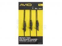 Avid Carp Ready Tied Pin Down Leader- Ringed Lead Clip BESTEN KUNSTKODER Angelshop