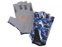 Savage Gear Handschuhe Marine Half Glove Sea Blue