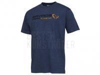 Savage Gear Signature Logo T-Shirt Blue Melange - XL BESTEN KUNSTKODER Angelshop