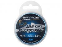 Fluorocarbon Schnüre Savage Gear Semi-Soft Fluorocarbon LRF Clear 30m 0.19mm 2.22kg 4.89lb BESTEN KUNSTKODER Angelshop