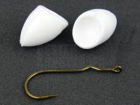 Tapered Cupped Slotted Poppers with hooks - #1/0