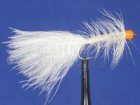 Fliege White Leech Orange Head  no. 8 BESTEN KUNSTKODER Angelshop