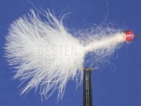 Fliege White Leech Pearl Pink Head  no. 8 BESTEN KUNSTKODER Angelshop