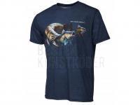 Savage Gear Cannibal T-Shirt Blue Melange - XL BESTEN KUNSTKODER Angelshop