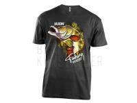 T-Shirt Jaxon Nature Zander Black - XXL BESTEN KUNSTKODER Angelshop