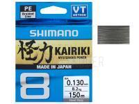 Geflochtene Schnüre Shimano Kairiki 8 Steel Grey 150m 10.3kg 0.16mm BESTEN KUNSTKODER Angelshop