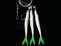 Dega Norway-Rig 3 fishes - White-Green BESTEN KUNSTKODER Angelshop