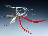 Balzer 71 Grad Nord Gummi Makk-Dorschblinker System dark red - 2+2 4/0 BESTEN KUNSTKODER Angelshop