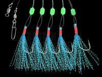 Dega Glitter Mackerel-Rig 5 hooks - Blue BESTEN KUNSTKODER Angelshop