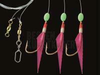 Dega Norway-Rig Real Fish Skin 3/0 - Red BESTEN KUNSTKODER Angelshop