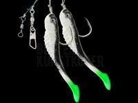 Dega Soft Bait Fish-Rig 2 arms - White/Green BESTEN KUNSTKODER Angelshop