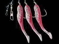 Dega Soft Bait Fish-Rig 3 arms - red/glitter BESTEN KUNSTKODER Angelshop